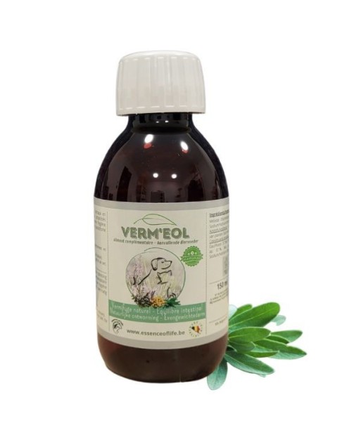 Verm'eol - Aliment complémentaire pour le maintien d'une bonne hygiène intestinale chez le chien & le chat Verm'eol - Aliment complémentaire pour le maintien d'une bonne hygiène intestinale chez le chien & le chat